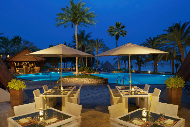 La Fontana terrace in evening
